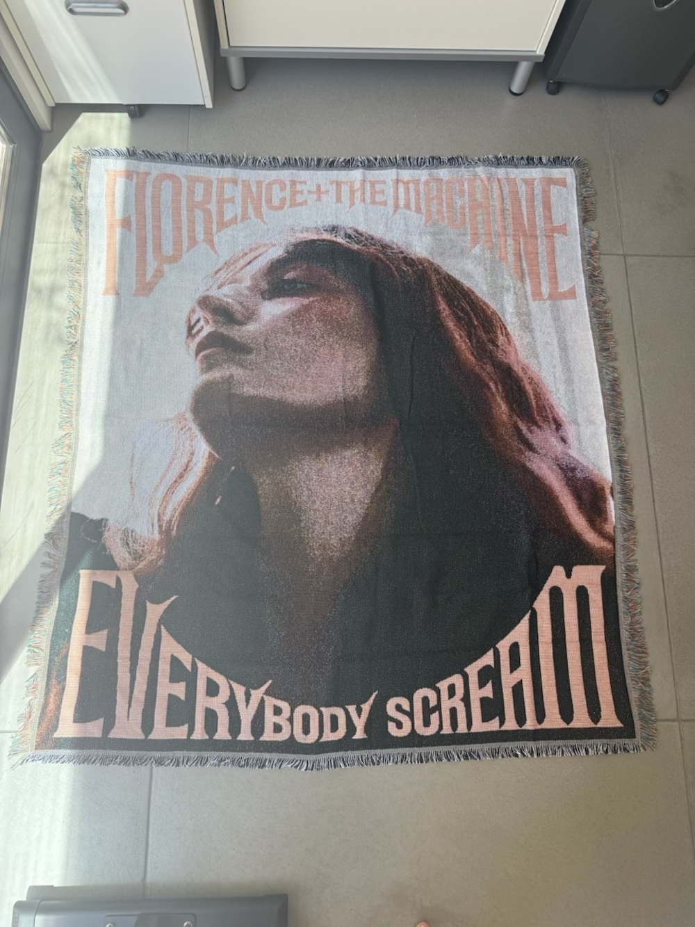 Florence + The Machine "Everybody Scream" Tapestry Blanket - Black & Peach